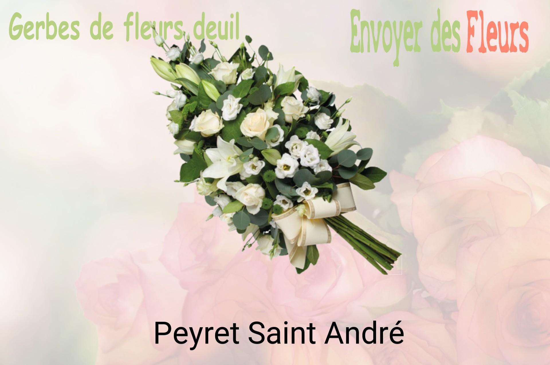 Gerbe de fleurs de deuil livrée à Peyret-Saint-André